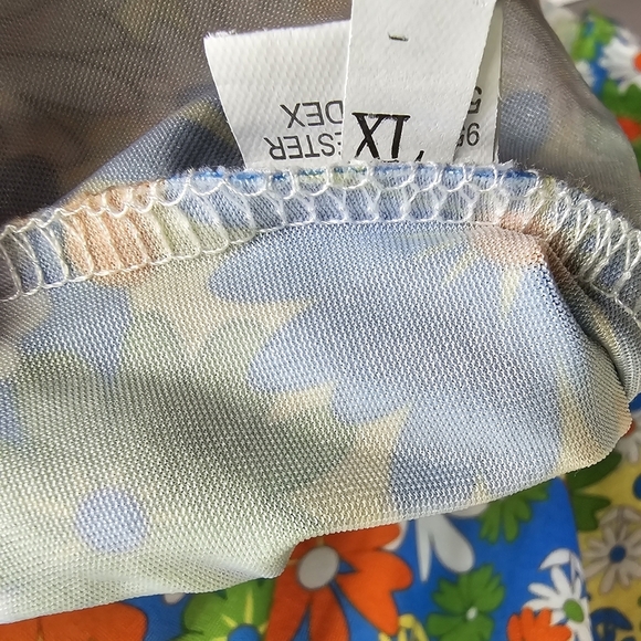 70s Costume Flare Jeans & Disco Outfit Floral Button-up Shirt Multi-color Men XL - Picture 8 of 16